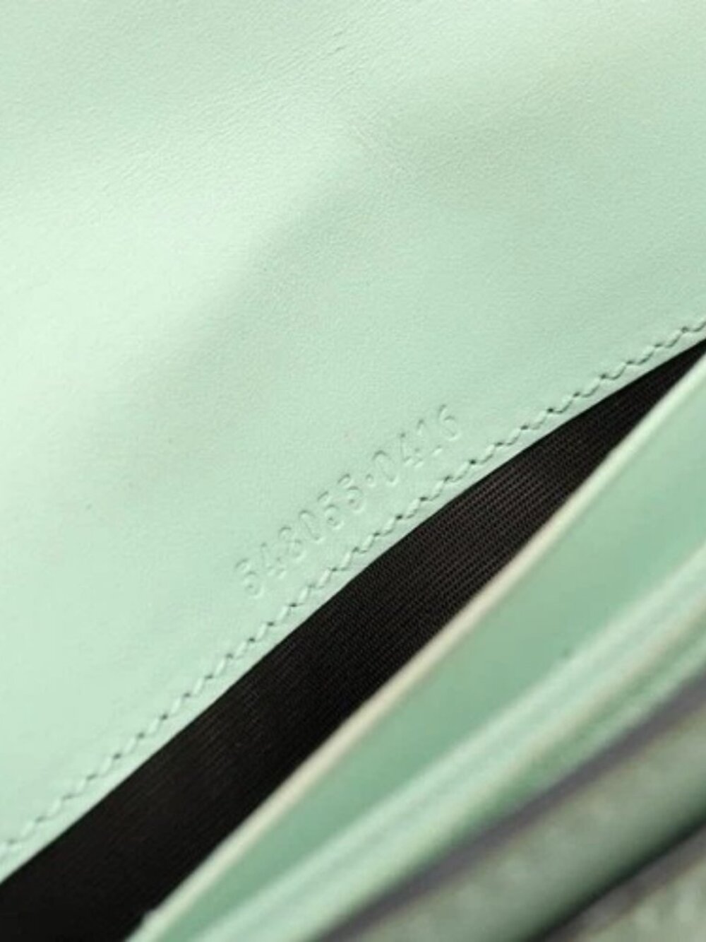 GUCCI GG Canvas Guccissima Long Wallet Leather Green Gold 548055 Auth bs35079A - Picture 11 of 16